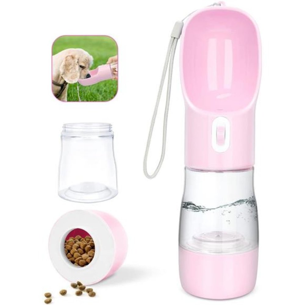 Dog Water Bottle Portable Pet Water Bottle Leak Proof Dog Water Dispenser & Food